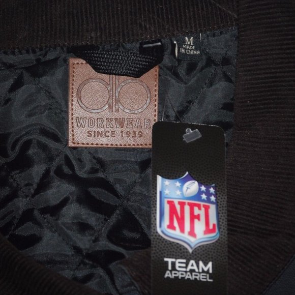 2022 NFL DENVER BRONCOS "DB WORKWEAR" WORKMAN JACKET MED HEAVY CANVAS BLUE - Picture 4 of 12